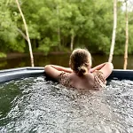 Schlaffass Natursee-chalet Mit Sanitaerfass,hot Tub,sauna,jacuzzi,angeln Campismo de Luxo *