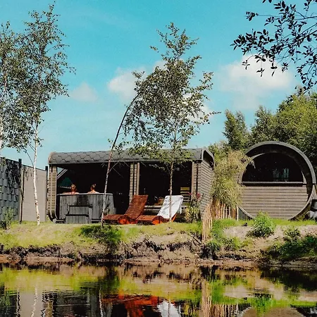 Luksusowy namiot Schlaffass Natursee-chalet Mit Sanitaerfass,hot Tub,sauna,jacuzzi,angeln *